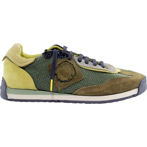 Psychedelische Khaki Sneakers , Herren, Größe: 41 EU - Satorisan - Modalova