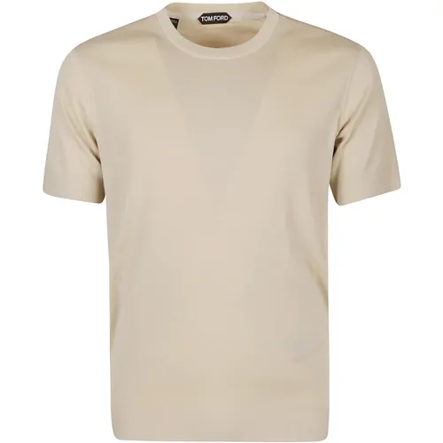 Elegantes Ripp-T-Shirt , Herren, Größe: M - Tom Ford - Modalova