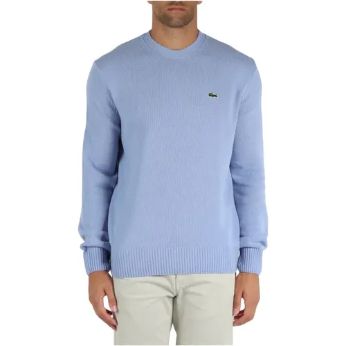 Classic Fit Wool Crewneck Sweater , male, Sizes: XL, S, 2XL, L, M - Lacoste - Modalova