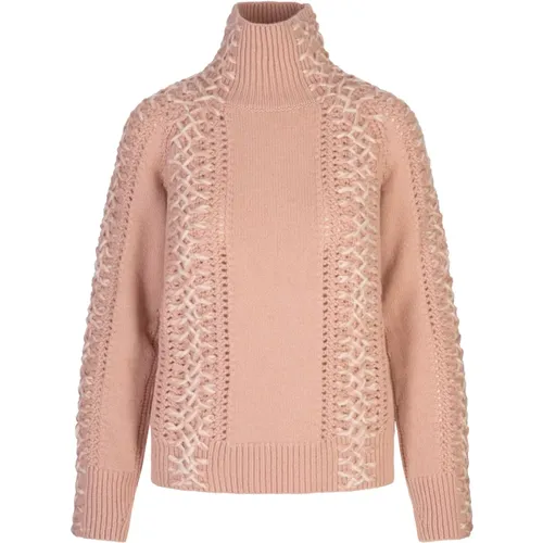 Rosa Rollkragen Woll-Kaschmir Pullover - Ermanno Scervino - Modalova