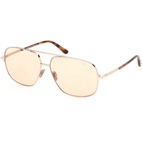 Rose Gold Brown Sunglasses Ft1096 , male, Sizes: 62 MM - Tom Ford - Modalova