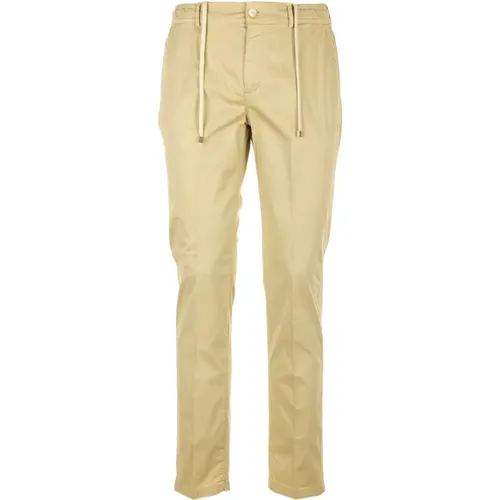 Slim Sand Trousers , male, Sizes: L - Cruna - Modalova