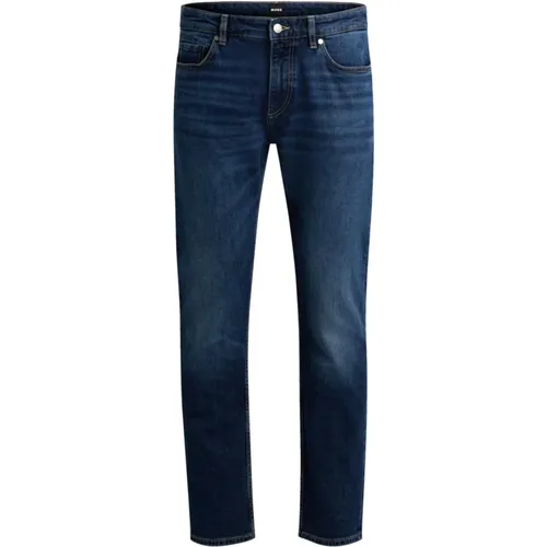 Slim Fit Dunkelblaue Stretch-Denim-Jeans , Herren, Größe: W31 L32 - Hugo Boss - Modalova