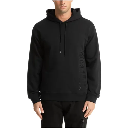 Kordelzug Einfarbig Logo Hoodie , Herren, Größe: S - Moschino - Modalova