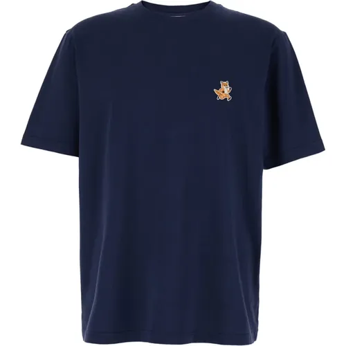 Speedy Fox Patch T-Shirt , Herren, Größe: L - Maison Kitsuné - Modalova