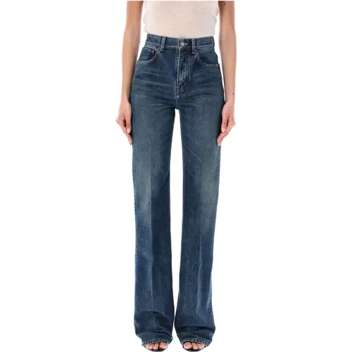 High-Waisted Indigo Blaue Jeans,Jeans - Saint Laurent - Modalova