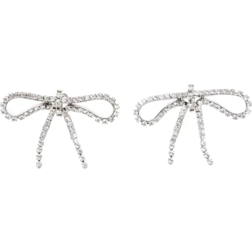 Crystal Ribbon Earrings Metallic Noos , female, Sizes: ONE SIZE - Balenciaga - Modalova