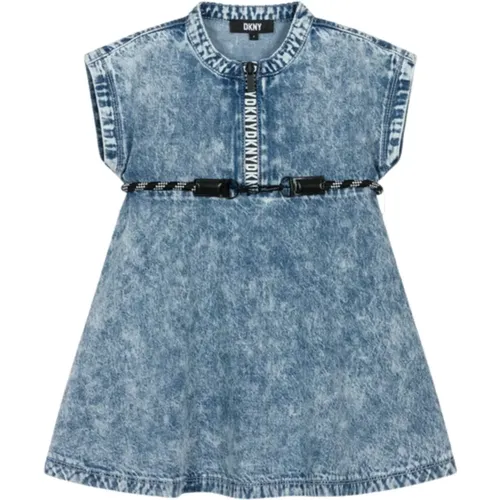 Denim Flare Kleid mit Gürteldetail - DKNY - Modalova