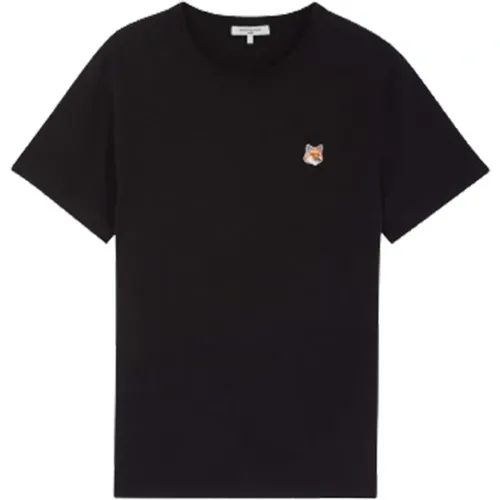 Klassisches Fox Head Patch T-Shirt (Schwarz) - Maison Kitsuné - Modalova