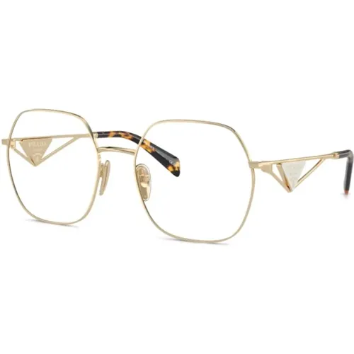 Goldene Optische Brille für den täglichen Gebrauch , Damen, Größe: 54 MM - Prada - Modalova
