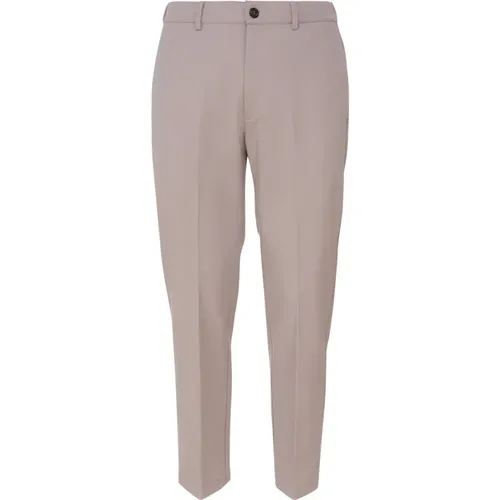 Taupe Zip Trousers Made in Italy , male, Sizes: XL, S, M, XS - Mauro Grifoni - Modalova