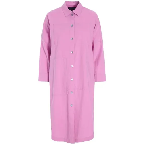 Geometric Detail Shirt Dress Lilac , female, Sizes: M - Bitte Kai Rand - Modalova