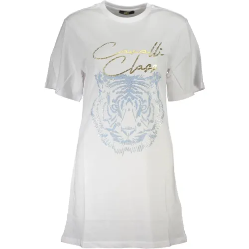 Women's Logo Print Tee , female, Sizes: 2XL, S, L, M, XL - Cavalli Class - Modalova