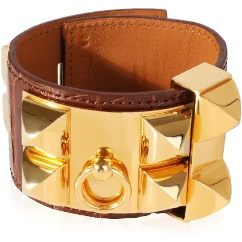 Pre-owned Leather bracelets , female, Sizes: ONE SIZE - Hermès Vintage - Modalova