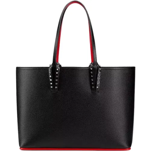 Cabata Small Leather Shopper Bag , female, Sizes: ONE SIZE - Christian Louboutin - Modalova