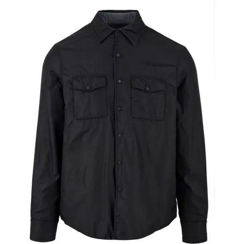 Mens Double Navy Shirt , male, Sizes: S, XL, L - Aspesi - Modalova