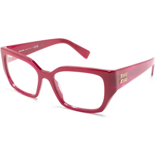 Rote Optische Brille für den Alltag - Miu Miu - Modalova