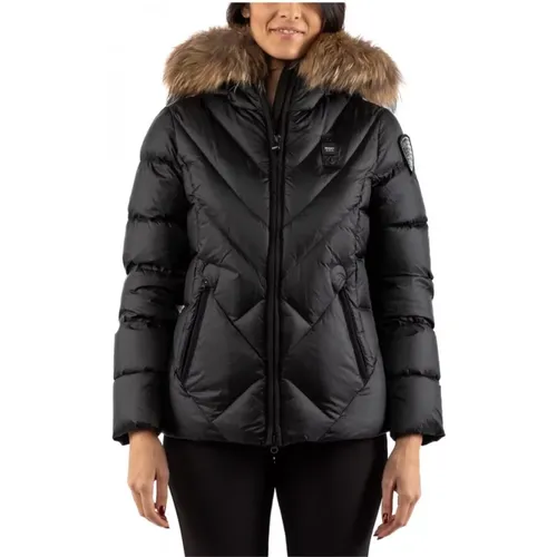 Damen Blouson Jacke , Damen, Größe: S - Blauer - Modalova