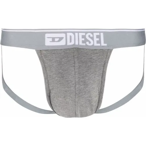 Grey Color-Block Jockstrap Underwear , male, Sizes: XL - Diesel - Modalova