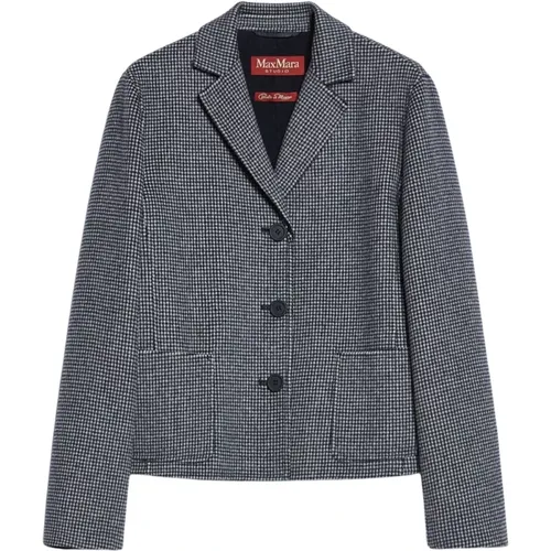 Wollmischung Einreiher Jacke , Damen, Größe: M - Max Mara Studio - Modalova