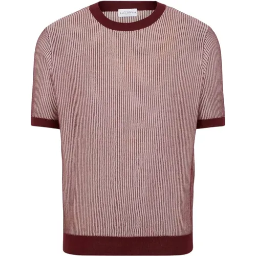 Two-Tone Ribbed Knit T-Shirt , male, Sizes: 2XL, 3XL, XL - Ballantyne - Modalova