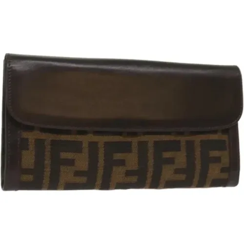 Pre-owned Canvas wallets , female, Sizes: ONE SIZE - Fendi Vintage - Modalova