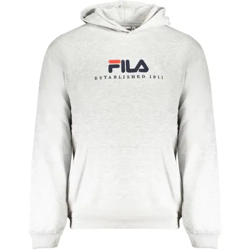 Grauer Baumwollpullover , Herren, Größe: M - Fila - Modalova