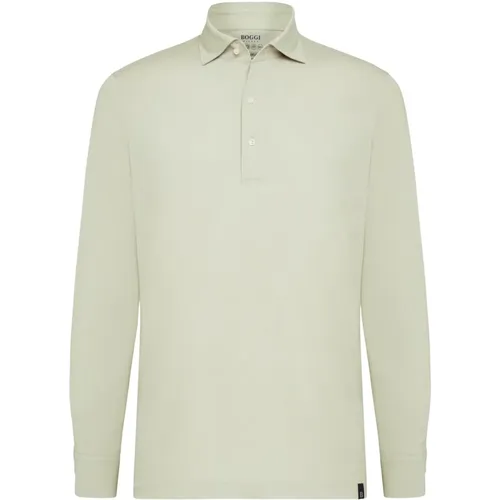 Casual Shirts,Polo Shirts,Long Sleeve Tops,Regular Fit Polo aus japanischem Jersey - Boggi Milano - Modalova