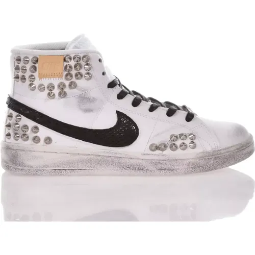 Handgefertigte Weiße Sneakers Maßgeschneiderte Schuhe , Herren, Größe: 41 EU - Nike - Modalova