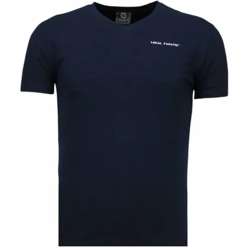 Basic Exklusiver V-Ausschnitt - Herren T-Shirt - 5799B , Herren, Größe: S - Local Fanatic - Modalova