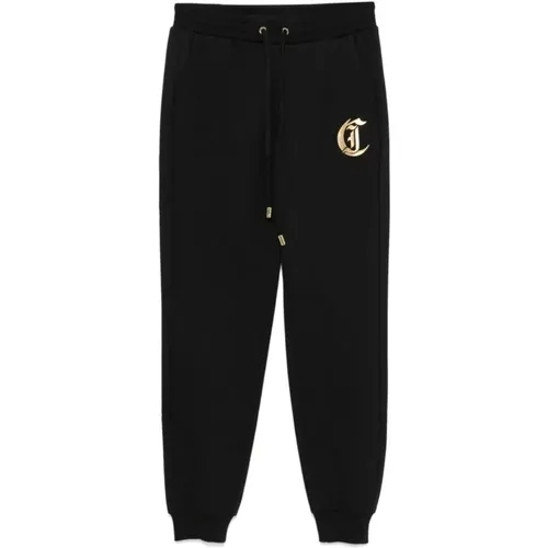 Schwarze Hose mit ***cv Detail , Damen, Größe: L - Just Cavalli - Modalova