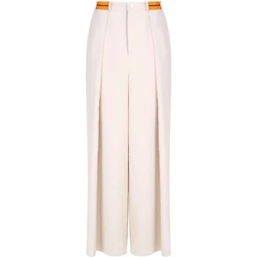 Wide Trousers Light & Orange , female, Sizes: S, L, M - Takaturna - Modalova