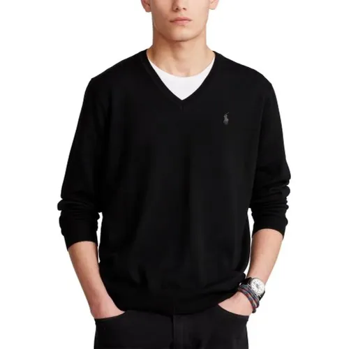 Slim Fit Waschbarer Wollpullover , Herren, Größe: L - Polo Ralph Lauren - Modalova