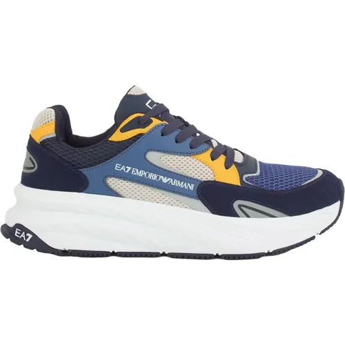 Blue Sneaker , male, Sizes: 8 2/3 UK - Emporio Armani EA7 - Modalova