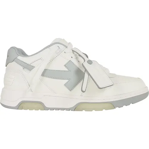 Weiß Graue Kalbsleder Sneakers Off - Off White - Modalova