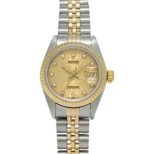 Pre-owned Gold watches , female, Sizes: ONE SIZE - Rolex Vintage - Modalova