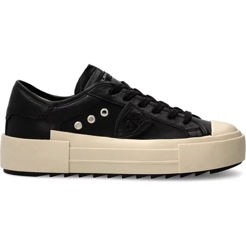 Schwarze Haute Tennis Sneakers Damen , Damen, Größe: 36 EU - Philippe Model - Modalova