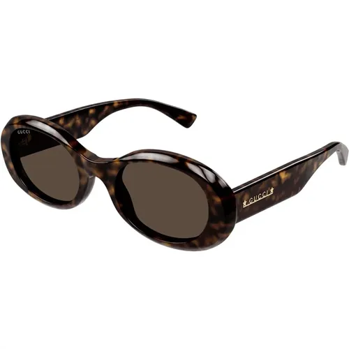 Stilvolle ovale Sonnenbrille Gg1587S 002 , unisex, Größe: 52 MM - Gucci - Modalova