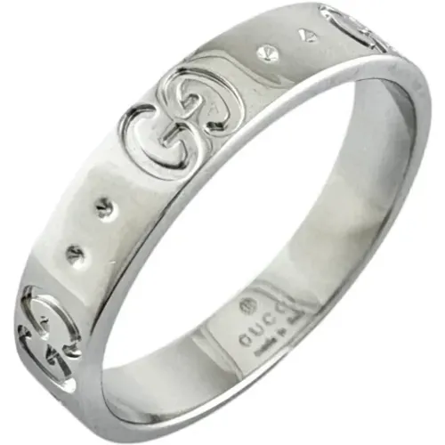 Pre-owned White Gold rings , female, Sizes: ONE SIZE - Gucci Vintage - Modalova