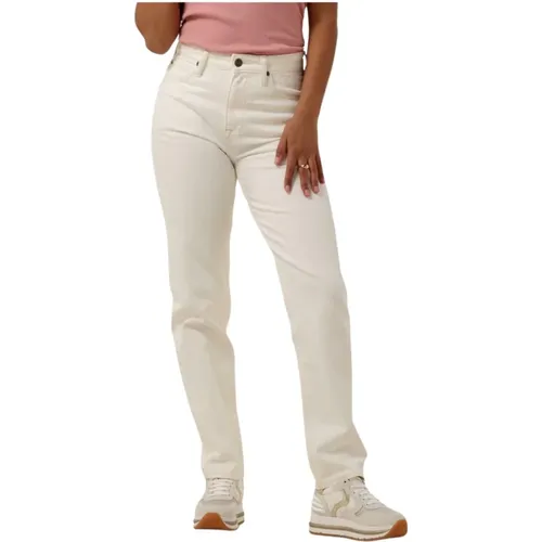 Weiße Mom Jeans , Damen, Größe: W28 - Lee - Modalova