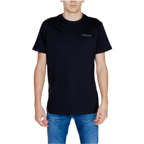 Linear Herren T-Shirt Herbst/Winter Kollektion , Herren, Größe: L - Tommy Jeans - Modalova