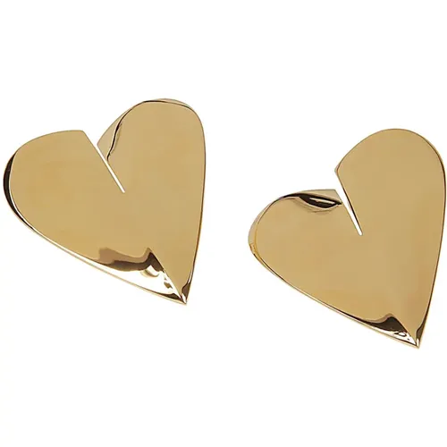 Golden Heart Earrings , female, Sizes: ONE SIZE - Alaïa - Modalova