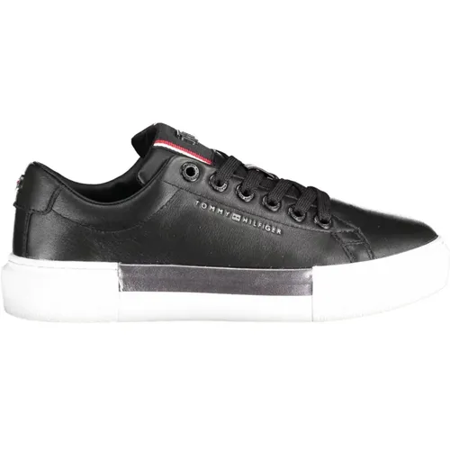 Sporty Lace-Up Sneakers Contrast Print , male, Sizes: 5 UK, 7 UK, 4 UK, 2 UK - Tommy Hilfiger - Modalova