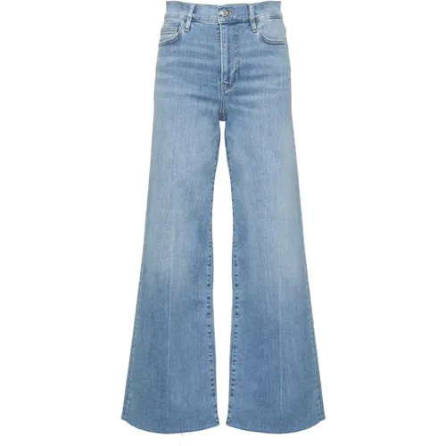 Raw Fray Palazzo Jeans , female, Sizes: W28, W26, W29, W27, W30 - Frame - Modalova