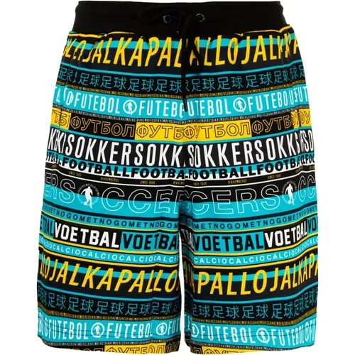 Men's Sporty Shorts Blue Summer , male, Sizes: M - Bikkembergs - Modalova