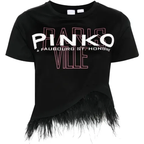 T-shirts and Polos , female, Sizes: S, M - pinko - Modalova