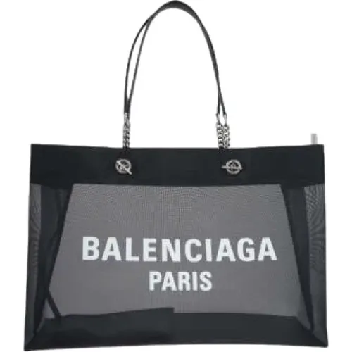 Netz Tote Tasche mit Logo-Print - Balenciaga - Modalova