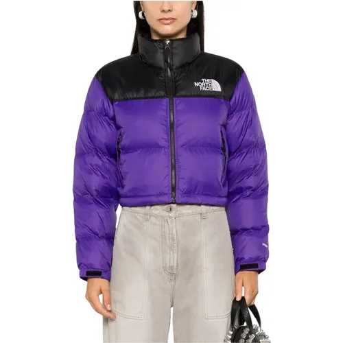 Cropped Nuptse Daunenjacke , Damen, Größe: XS - The North Face - Modalova