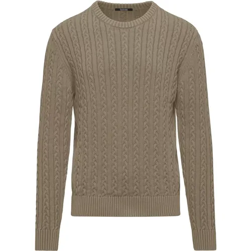 Warm Cotton Cable Knit Sweater , male, Sizes: M, L - BomBoogie - Modalova