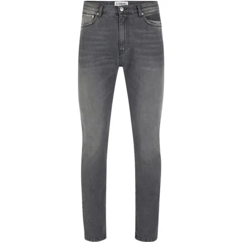 Grey Jeans Faded 5 Pocket , male, Sizes: W30, W31 - Iceberg - Modalova